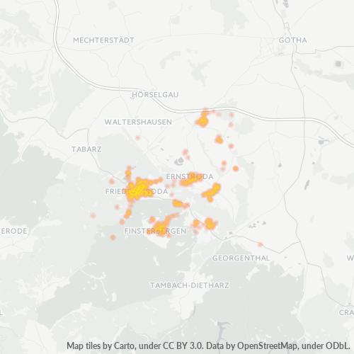 Heatmap für plz 99894