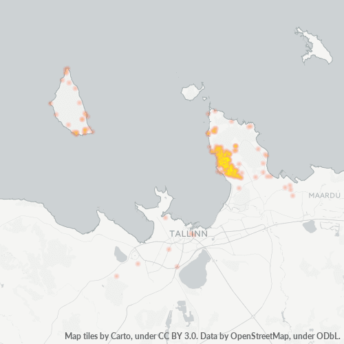 74001 Äritegevuse tiheduse kaart