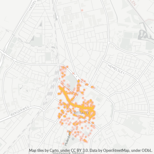 Heatmap voor postcode 6131
