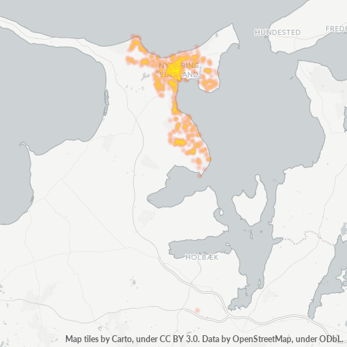 4500 Heatmap over forretningstæthed