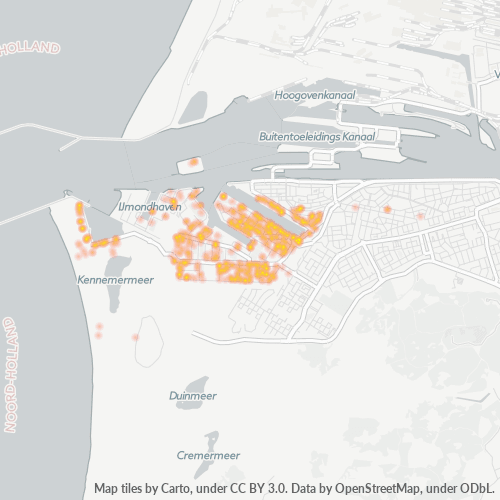 1976 Heatmap Bedrijfsdichtheid