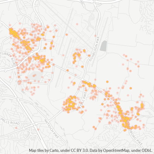 37217 Business Density Heatmap