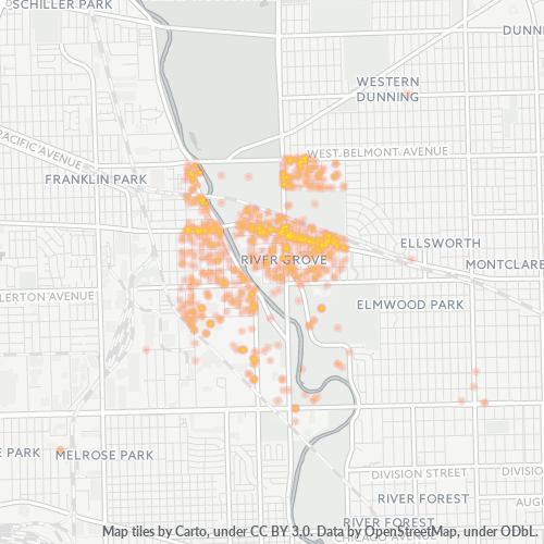 60171 Business Density Heatmap