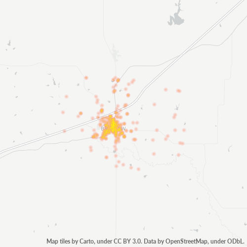 74010 Business Density Heatmap