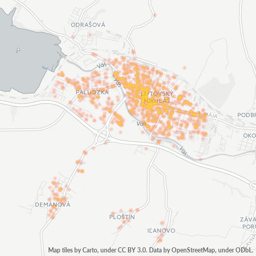 031 01 Teplotná mapa obchodnej hustoty