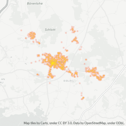 Heatmap für plz 93326