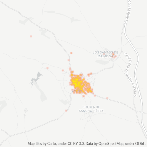 Mapa de calor para código postal 06300