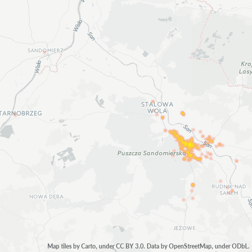 37-400 Mapa intensywności działalności gospodarczej