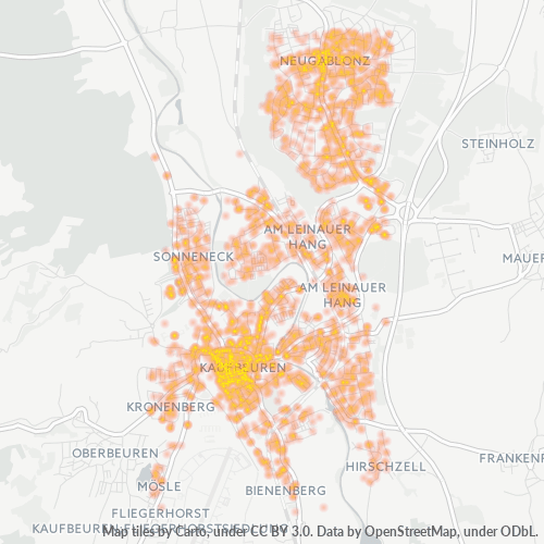 Heatmap für plz 87600