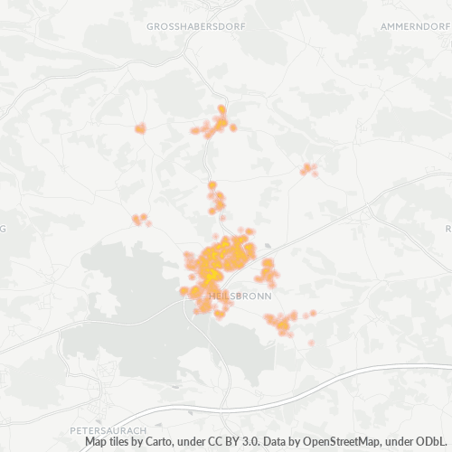 Heatmap für plz 91560