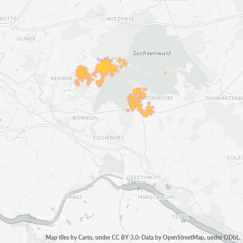 Heatmap für plz 21521