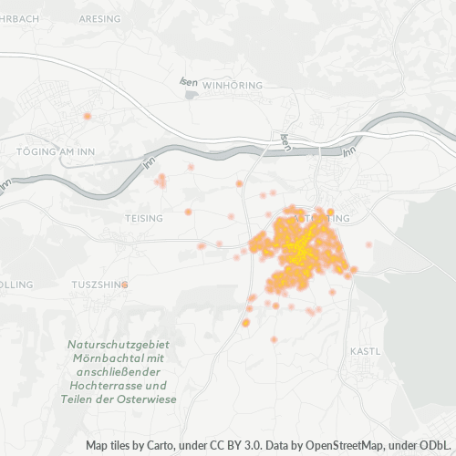 Heatmap für plz 84503