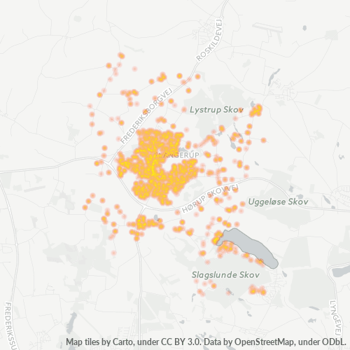 3550 Heatmap over forretningstæthed