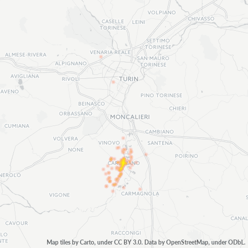 Mappa di calore per cap 10041
