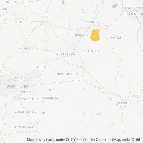 32689 Standortdichte-Heatmap