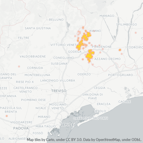 Mappa di calore per cap 33070