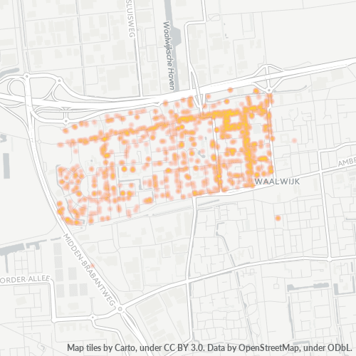 Heatmap voor postcode 5141