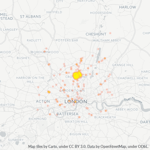 N8 Business Density Heatmap