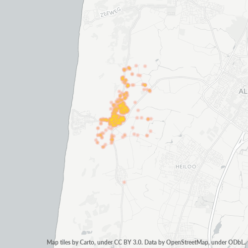 Heatmap voor postcode 1934