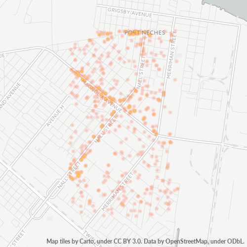 77651 Business Density Heatmap