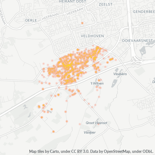 Heatmap voor postcode 5504