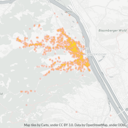 Heatmap für postleitzahl 3400