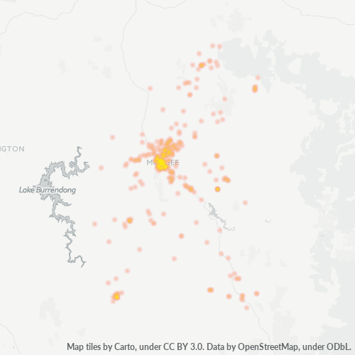 2850 Business Density Heatmap