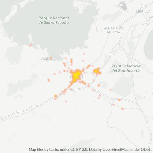 Mapa de calor para código postal 30850