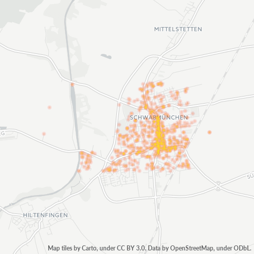 Heatmap für plz 86830