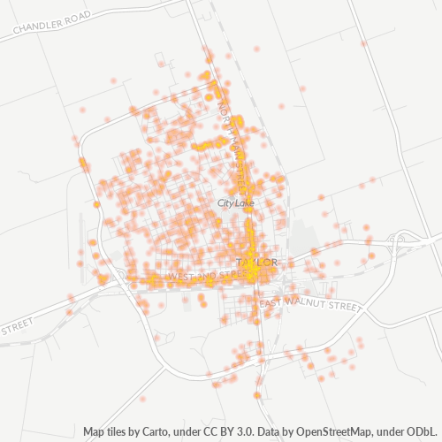 76574 Business Density Heatmap