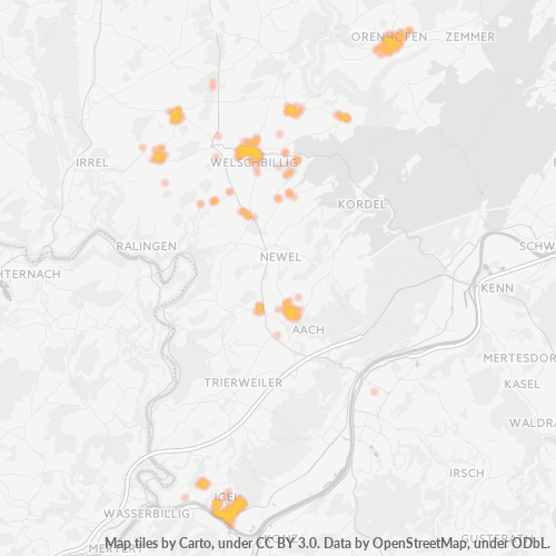 Heatmap für plz 54298