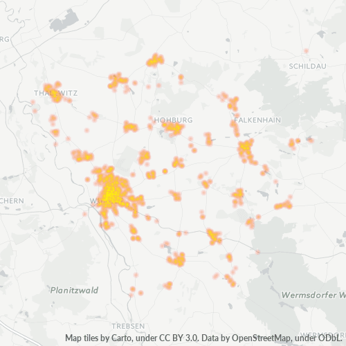 Heatmap für plz 04808