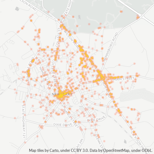29108 Business Density Heatmap