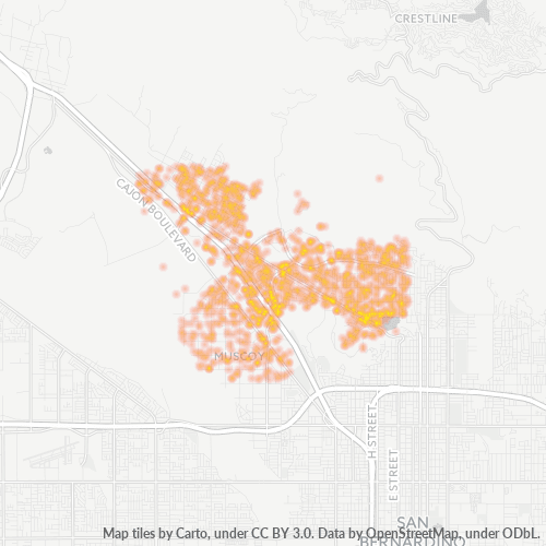 92407 Business Density Heatmap