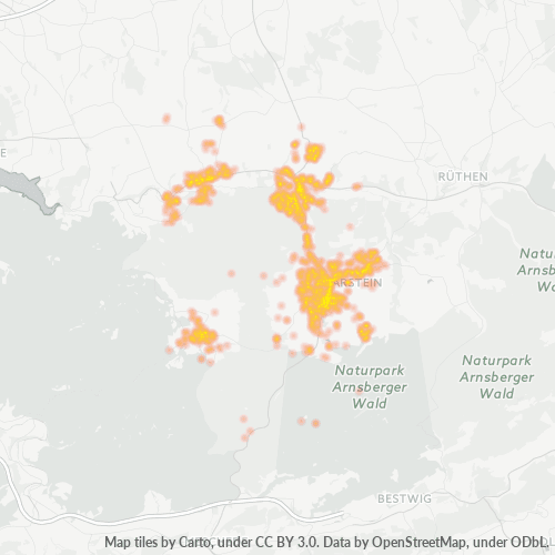 Heatmap für plz 59581