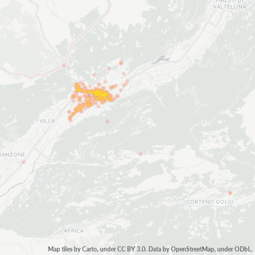 Mappa di calore per cap 23037