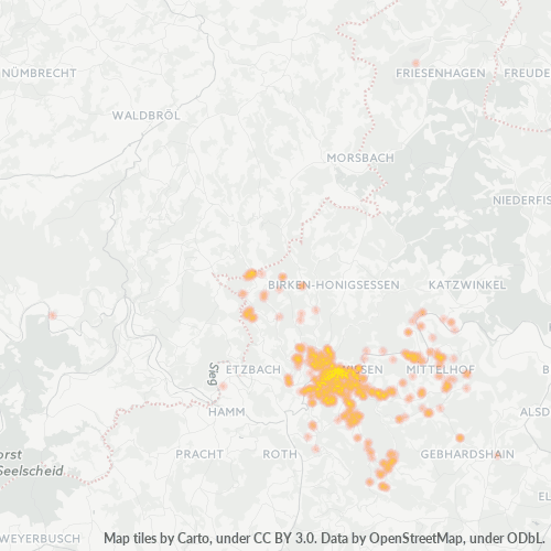 57537 Standortdichte-Heatmap