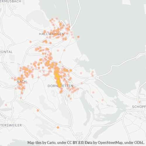Heatmap für plz 72280