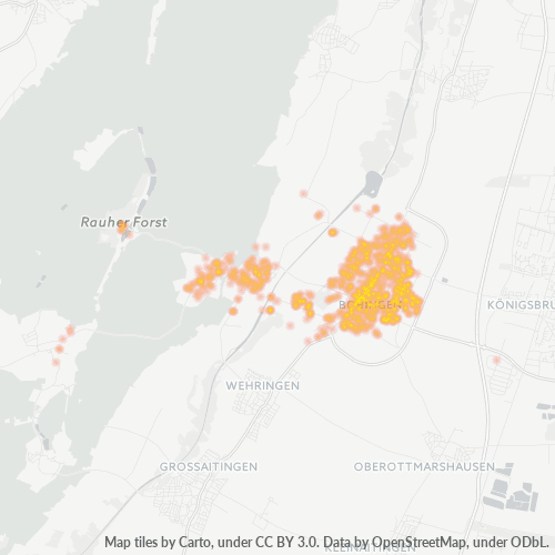 Heatmap für plz 86399