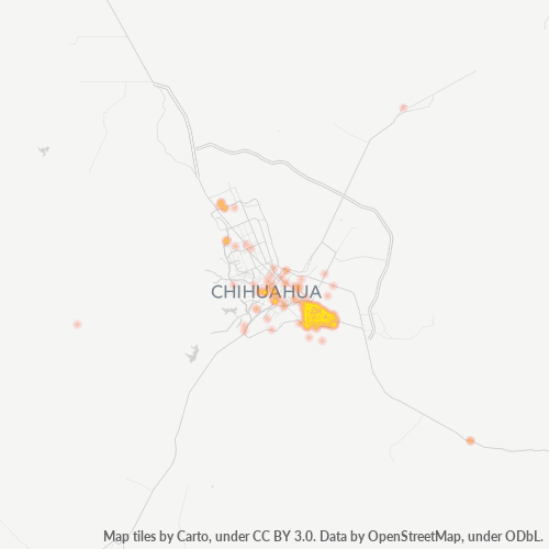 31064 Mapa de calor de densidad empresarial