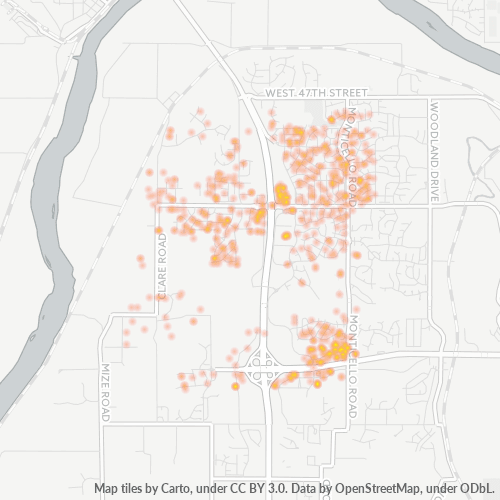 66226 Business Density Heatmap