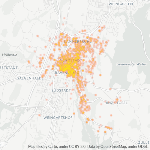 Heatmap für plz 88212