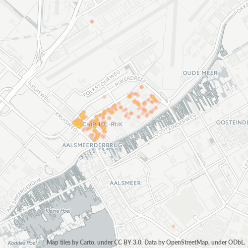 Heatmap voor postcode 1119