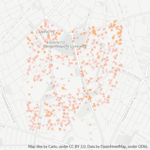 Heatmap für plz 12249