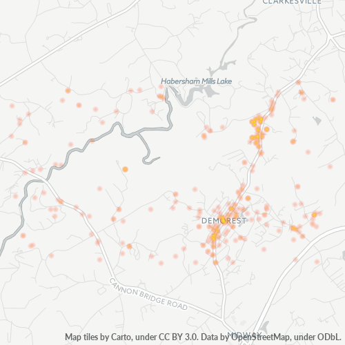 30535 Business Density Heatmap