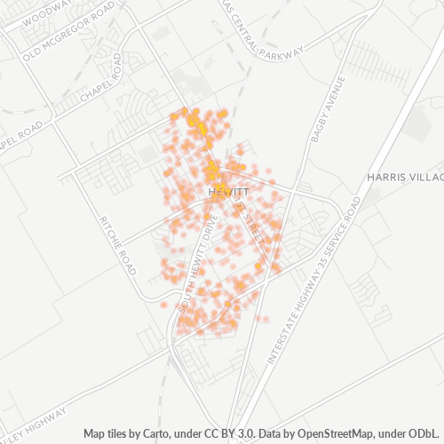 76643 Business Density Heatmap