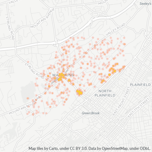 07069 Business Density Heatmap