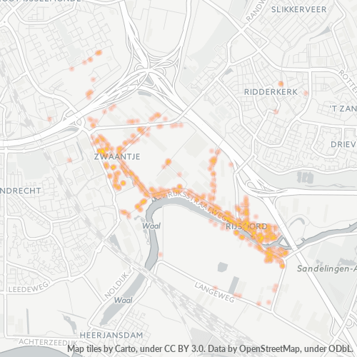 Heatmap voor postcode 2988