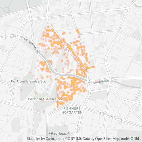 10963 Standortdichte-Heatmap