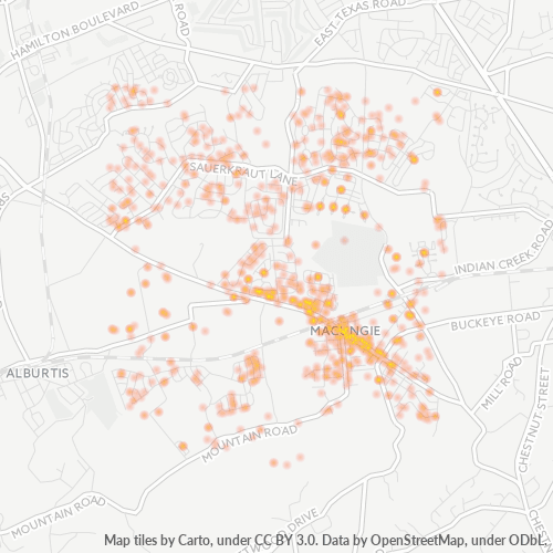 18062 Business Density Heatmap